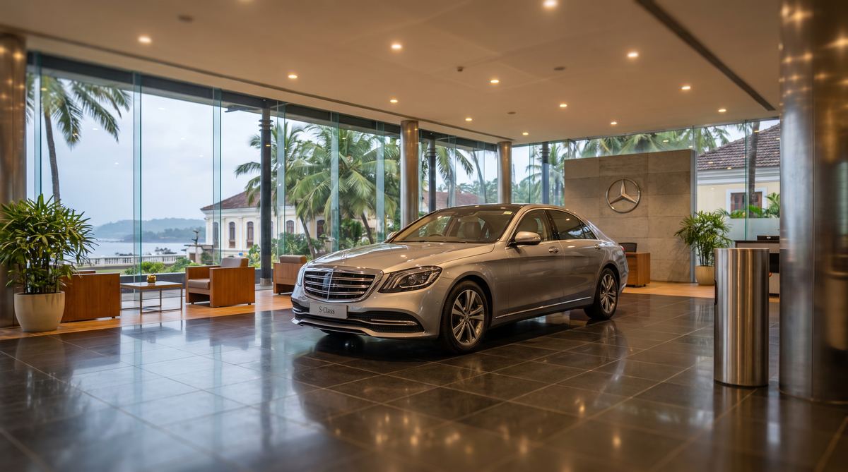 Mercedes-Benz (Counto Motors) luxury showroom — automotive digital marketing by Sanctify in Ribandar / Porvorim, Goa